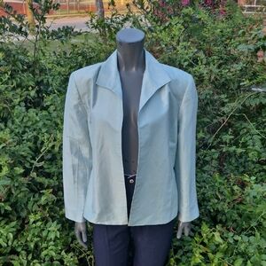 Kate Hill  Ladies Vintage Sky Blue Pure Silk Luxury Jacket (No Closure)
